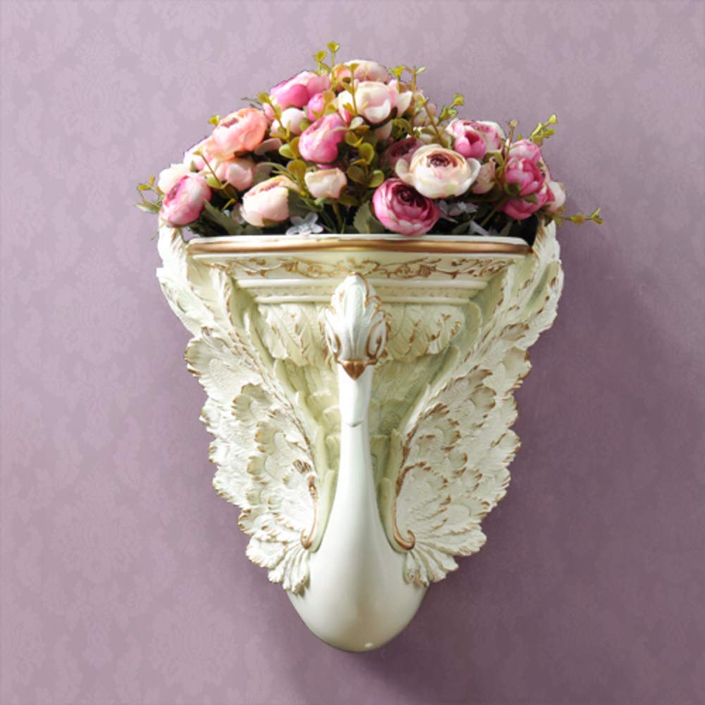 Pot de fleurs cygne décoration murale support de bonsaï suspendu