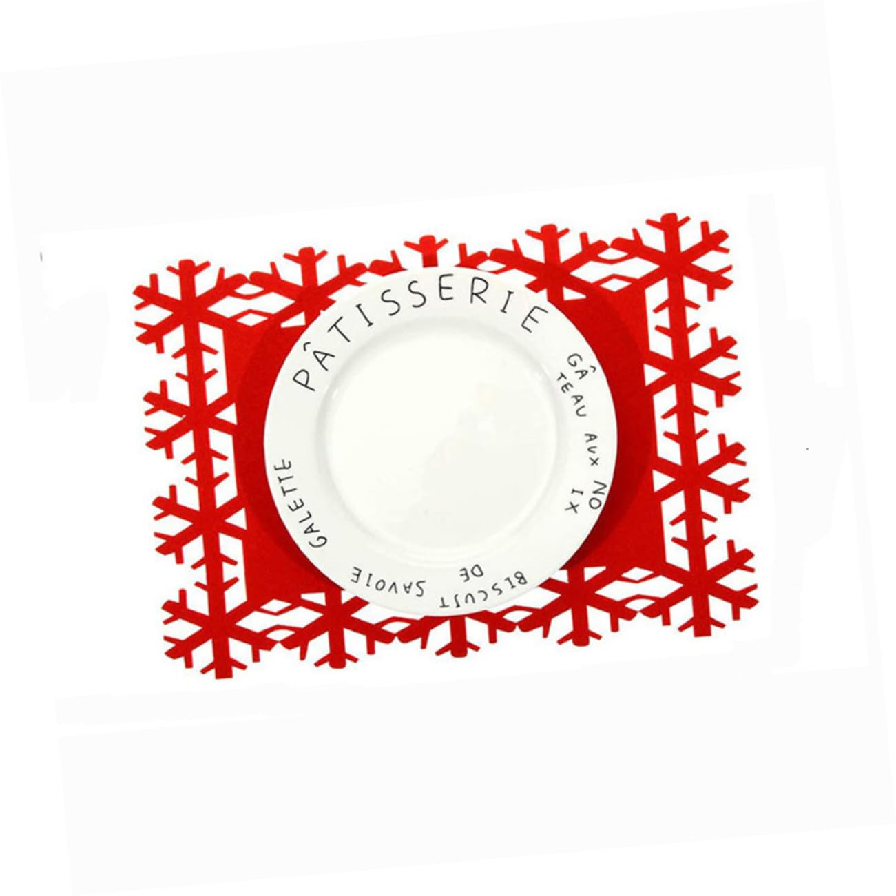 PRETYZOOM 16 Piezas Mantel Individual de de Nieve manteles de Navidad alfombras de Invierno para el hogar Christmas Tablecloth Christmas Table Runner Posavasos navideños tapete de Mesa