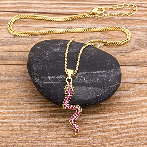 Collier serpent pour filles qui ne s'emmêle pas avec pendentif - 7