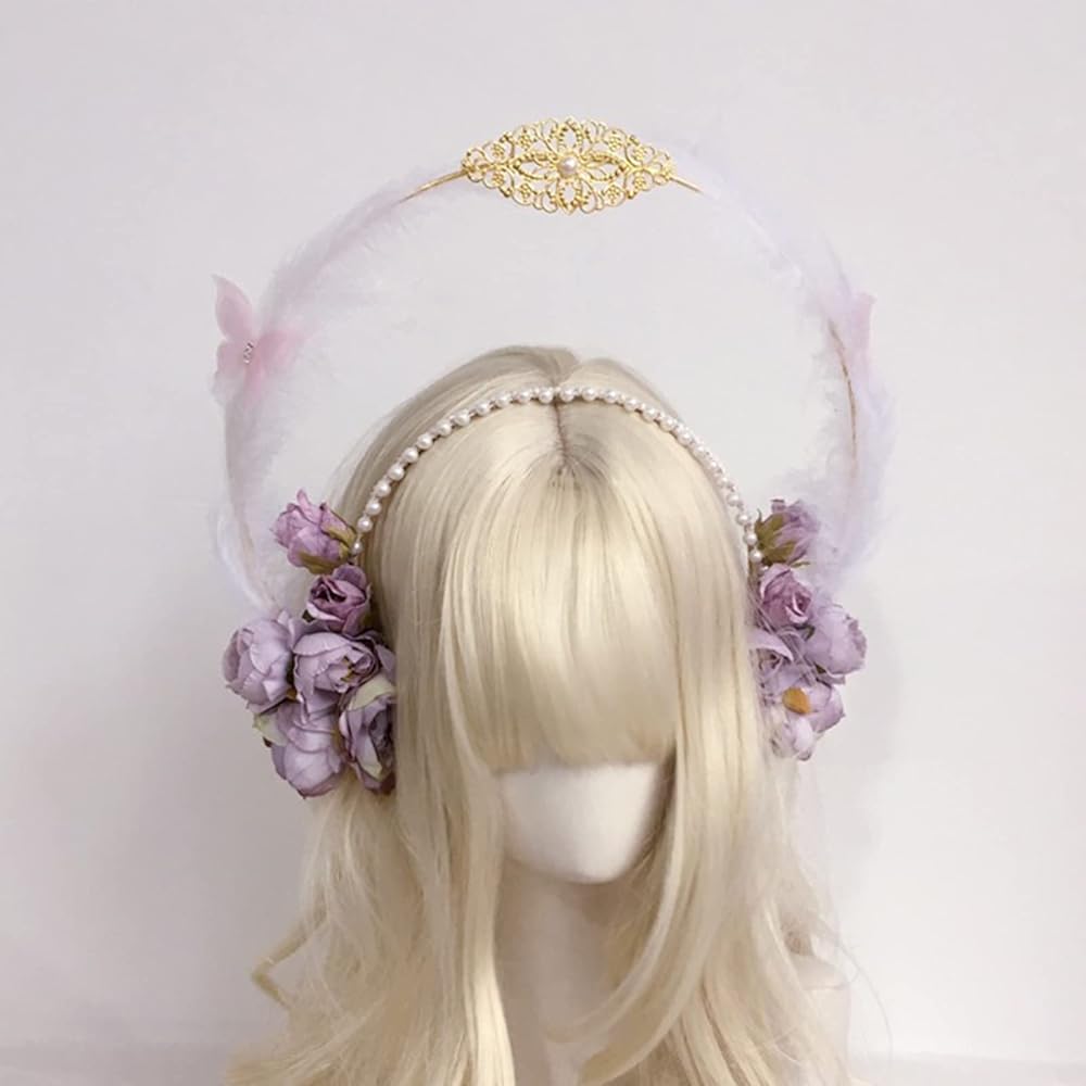 Floating Flower lace  headband カチューシャ Floating Flower lace headband カチューシャ