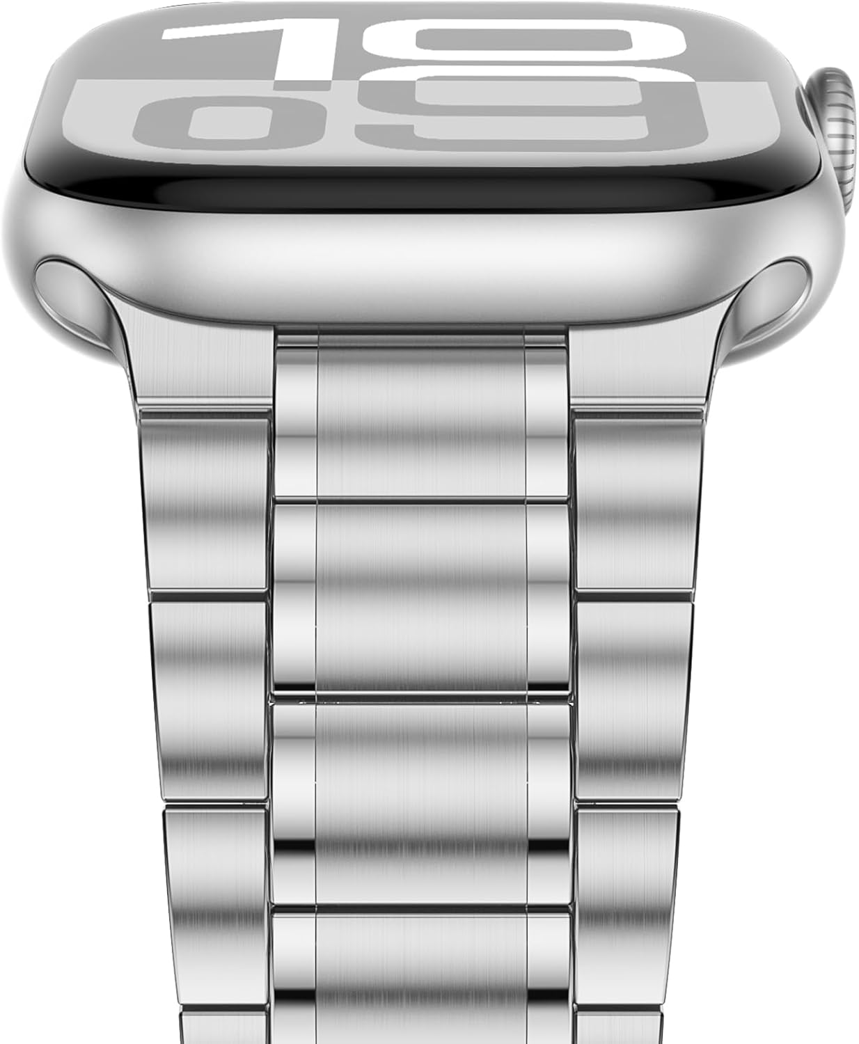 Anlinser Metal Bands Compatible with Apple Watch Band 42mm 41mm 40mm 38mm Women Men, Five-link Stainless Steel Strap for iWatch SE Series 11 10 9 8 7 6-1 (Silver)