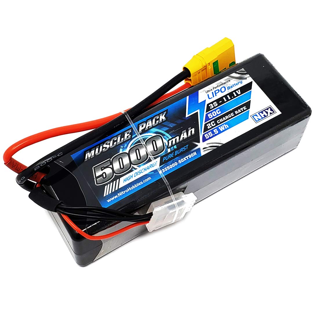 Amazon.com: NHX Muscle Pack 3S 11.1V 5000mAh 50C Hard Case Lipo