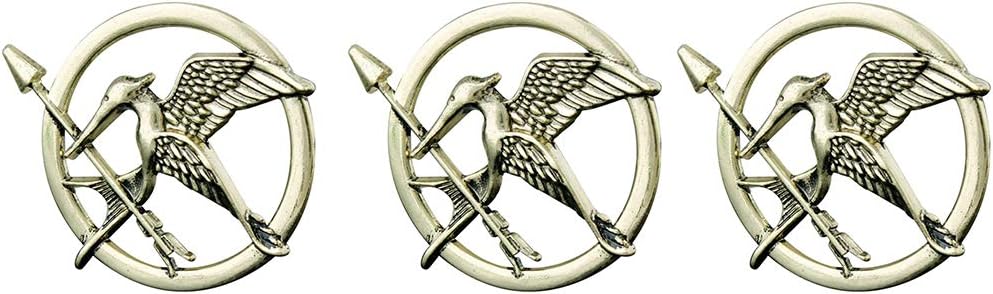 3 Pieces Brooch Pin The Hunger Games Mockingjay Pin Badge Brooch - Bronze