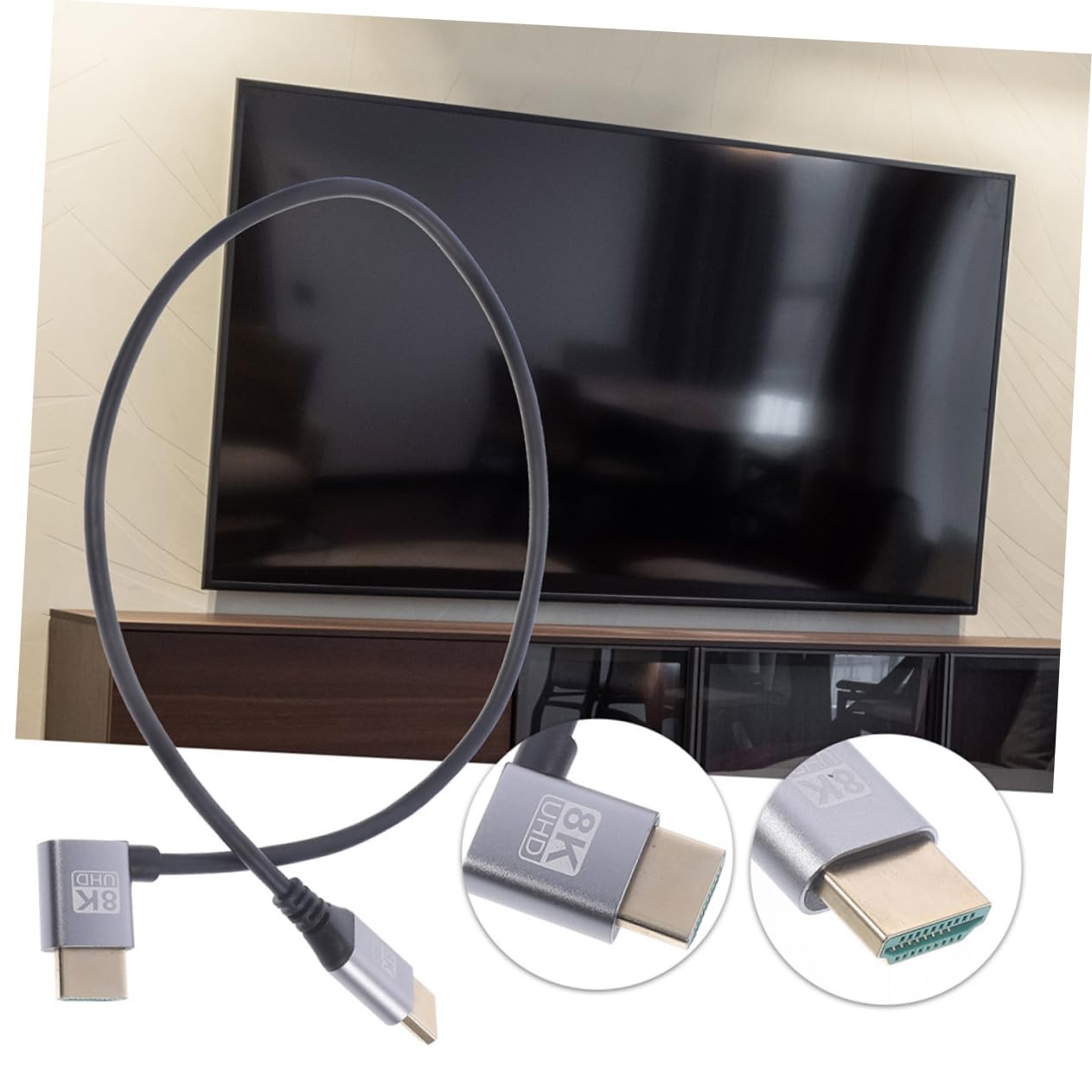 Levemolo Male to Male Video Cable Adapter for Monitors Tvs and Gaming Consoles Flexible Connector for Seamless Multimedia