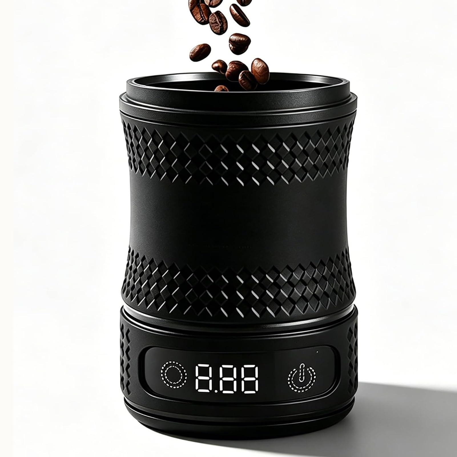 Taza dosificadora digital portátil, taza dosificadora digital de granos de café, báscula de espresso recargable con báscula LED y diseño desmontable de taza, portafiltro compatible de 58 mm