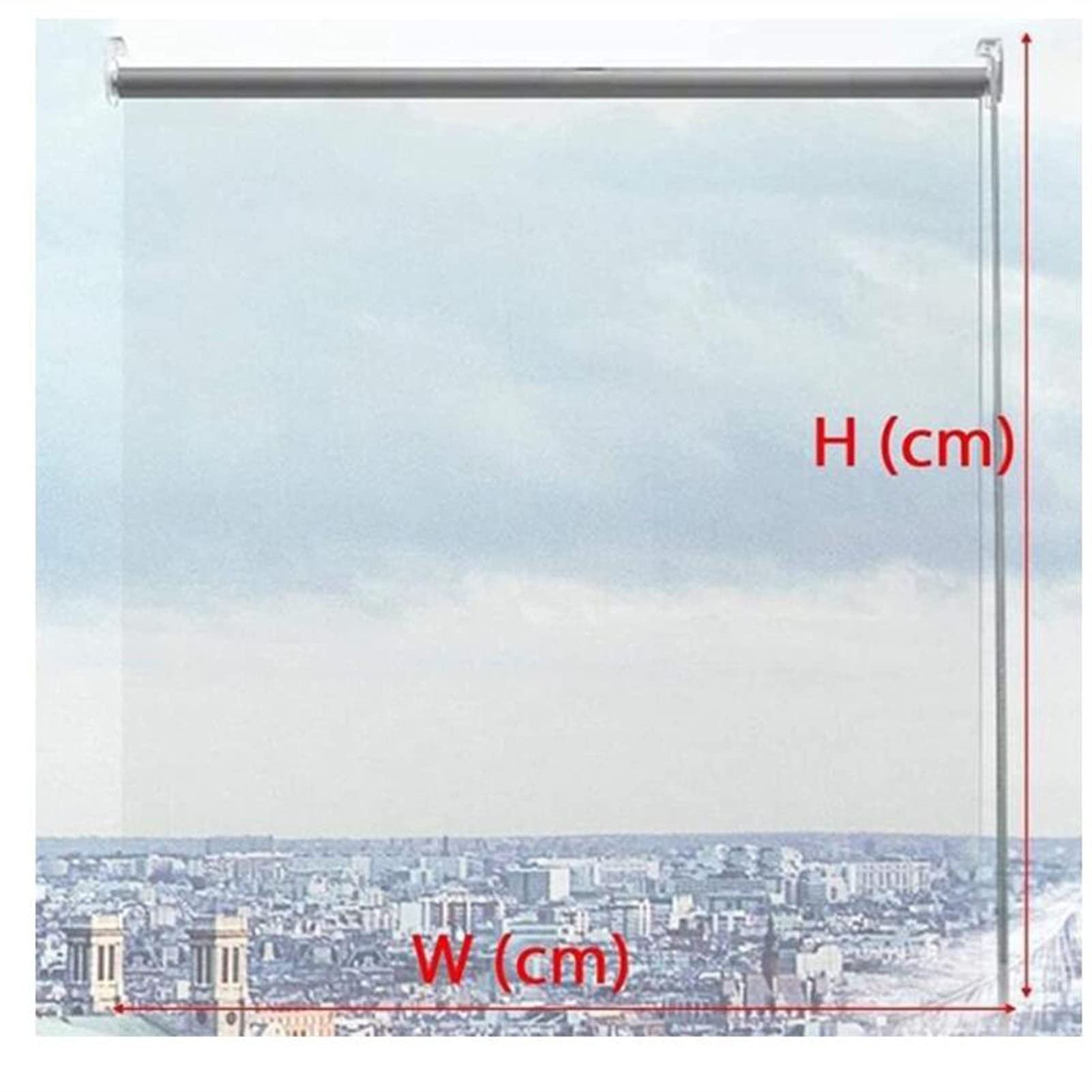 Isolamento Termico Impermeabile Tenda a Rullo Trasparente,Tapparella Avvolgibile Trasparente,Tende PVC Antivento Antipolvere Antipioggia per Esterni Interni ed Esterni,160/170/180/190/200cm di larghez