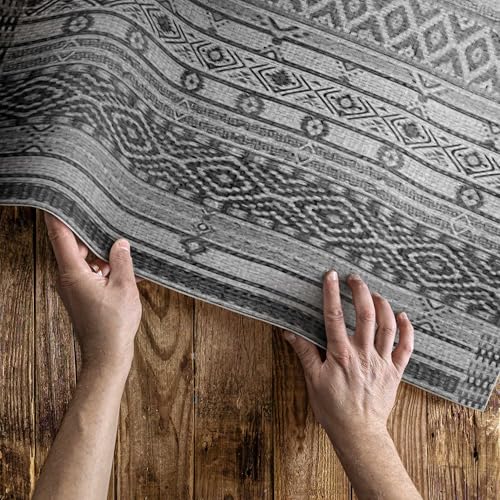 Tapis en vinyle 150x225 cm géométrique pour salon - 5