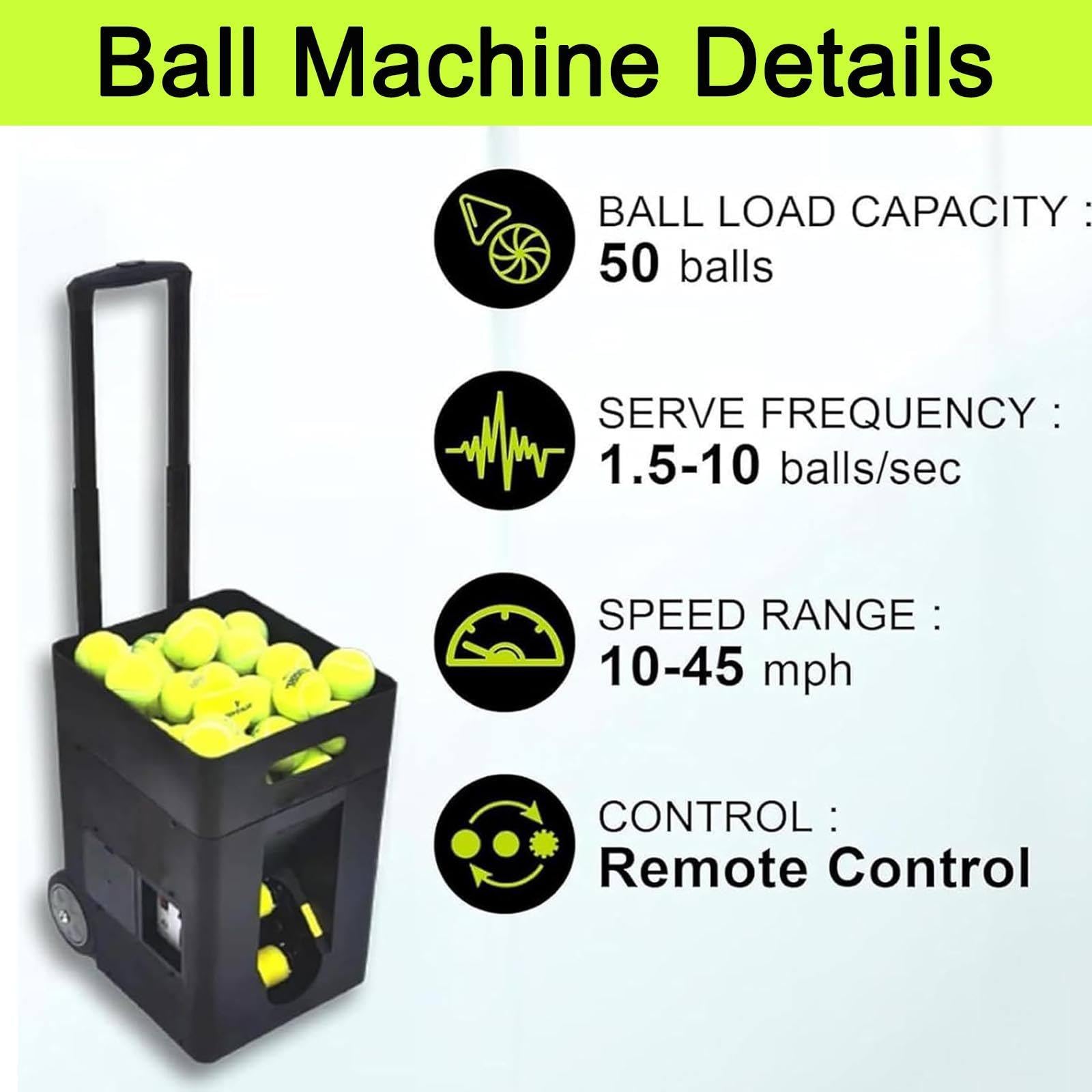 Maquina lanza pelotas tenis | Lanzador automático de pelotas de tenis|Ejercicios preprogramados y personalizados|Actualización de la aplicación/control remoto,batería de 3-4 horas y carga rápida