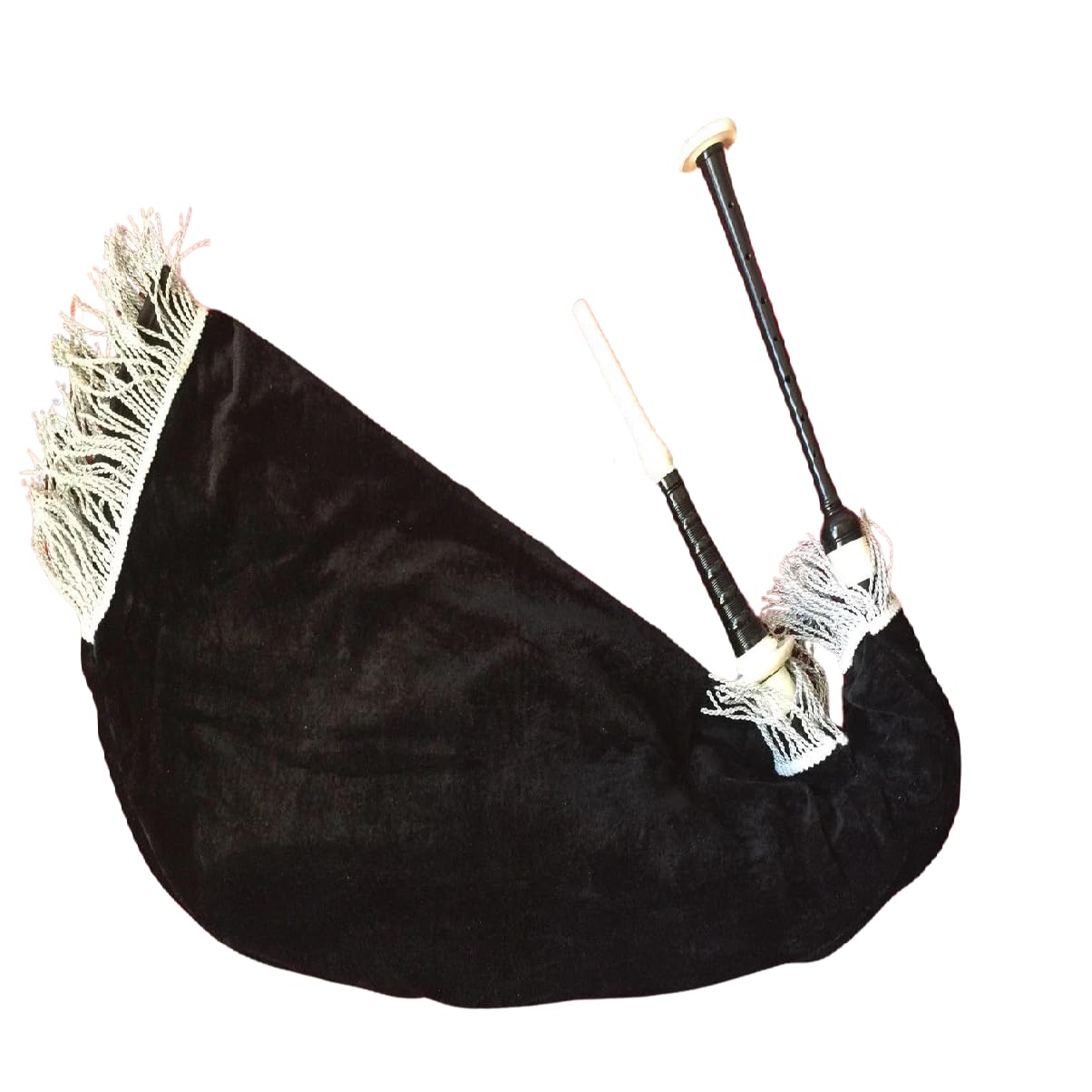 Schwarzer schottischer Gans-Dudelsack mit Samtbezug, traditionelle Highlandpfeifen