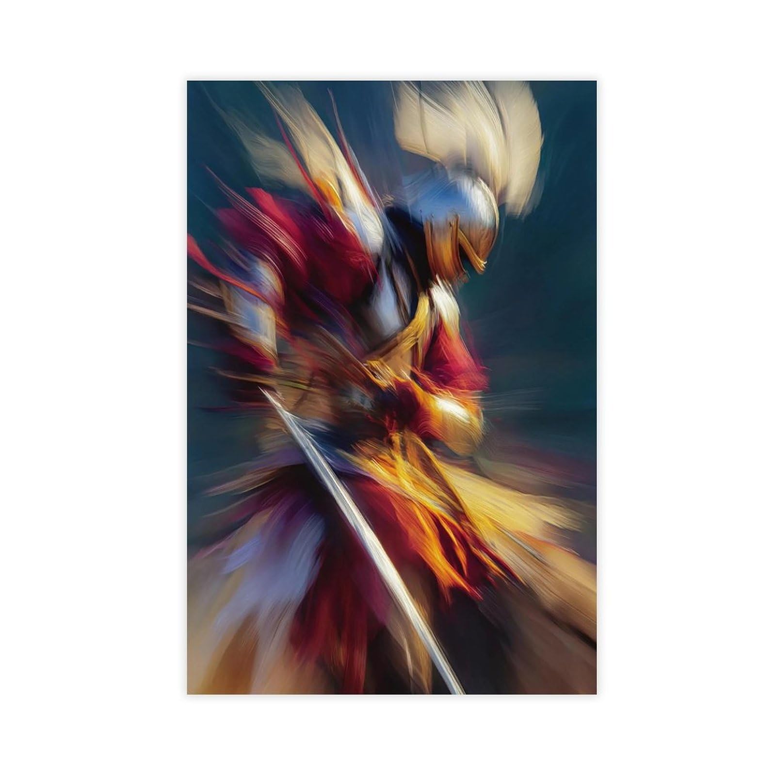 Flamint Abstract Polish Winged Hussar Canvas Poster Bedroom Decor Landscape Office Room Decor Gift 16" L X 24" W