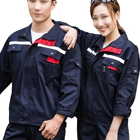 Amazon Co Jp gs 作業服 つなぎ服 耐久性 機能的 オーバーオール ポリコットンメカニックスボイラースーツパンツ 労働者 整備士 清掃作業服 Size 180 服 ファッション小物