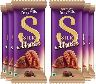 Dairy Milk Silk Mousse Chocolate Bars, 48.5 g (Pack of 6)