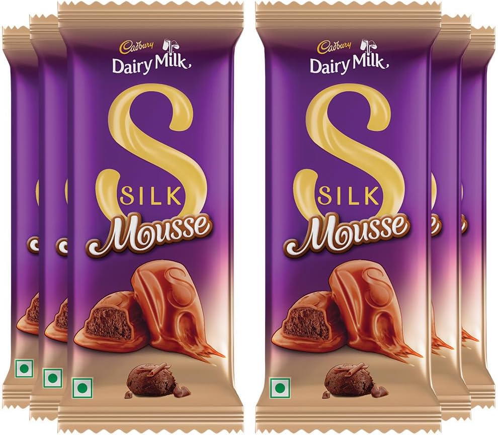 Dairy Milk Silk Mousse Chocolate Bars, 48.5 g (Pack of 6)