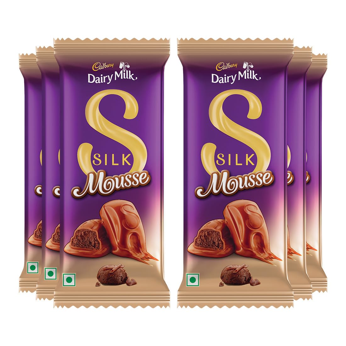 Cadbury Dairy Milk Silk Mousse Chocolate Bars, 48.5 g (Pack of 6)