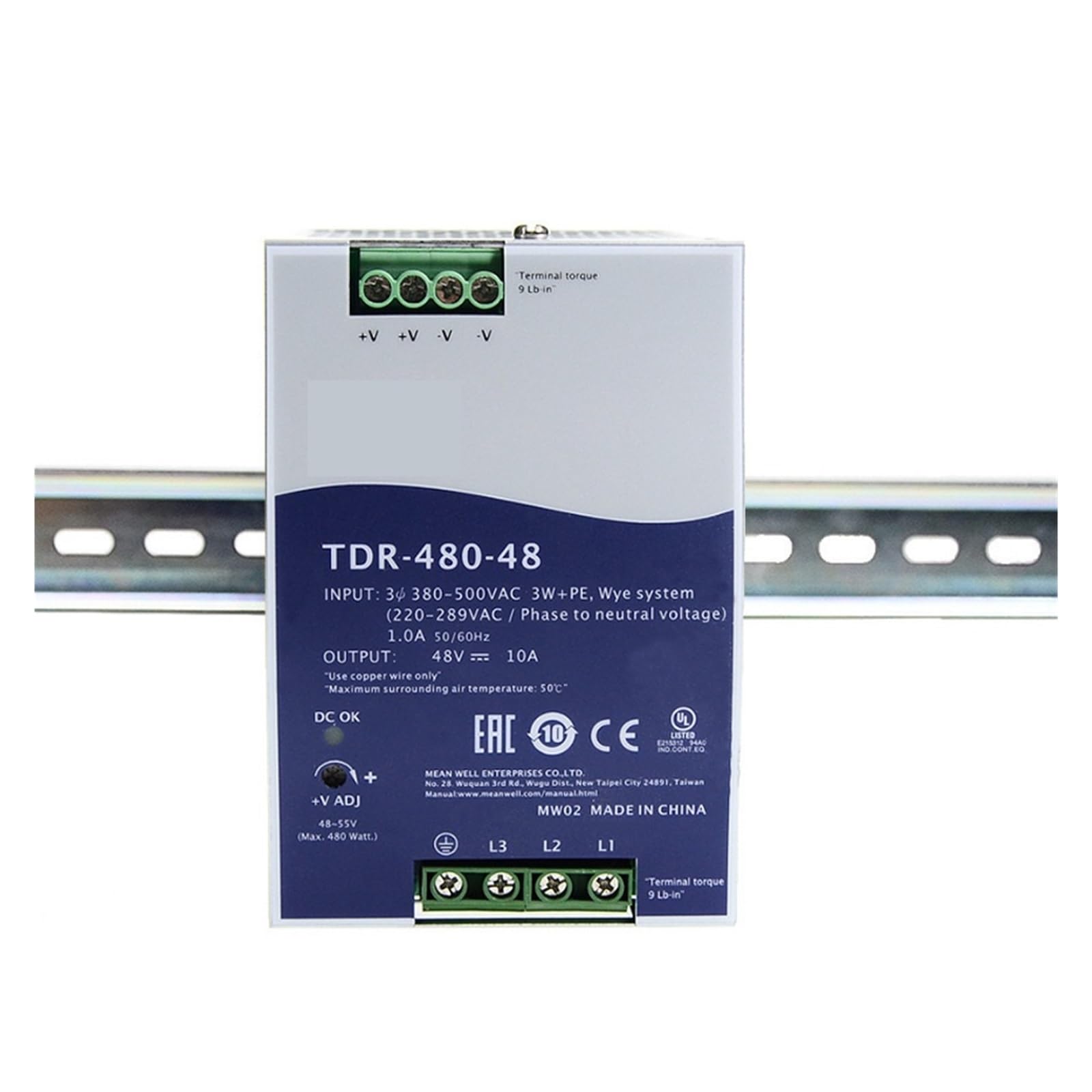 BRODEFUP 480W Three Phase Power Supply TDR-480-24 TDR-480-48(TDR-480-24)