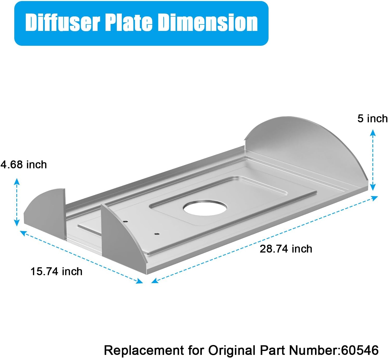 LS'BABQ Heat Baffle Diffuser Plate Replacement Parts for Pit Boss 1000 1150 1600 Series Pellet Smoker Grills, Heat Shield Accessories for Pit Boss Austin XL Navigator 1150 Grill Parts