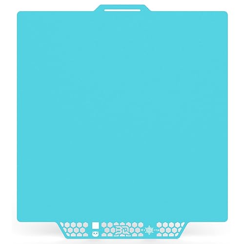 BIQU CryoGrip Pro Glacier Panda Build Plate for Bambu-Lab P2S P1S P1P X1C X1E A1 3D Printers, Double-Sided Fine Textured Spring Steel Sheet, Firm Adhesion, 257x257mm, 1 Piece - 257*257 MM - CryoGrip Pro Glacier