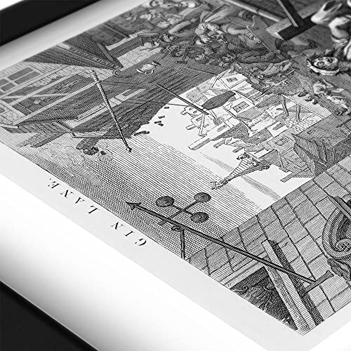 William Hogarth Gin Lane cadre anti-reflet pour petit espace
