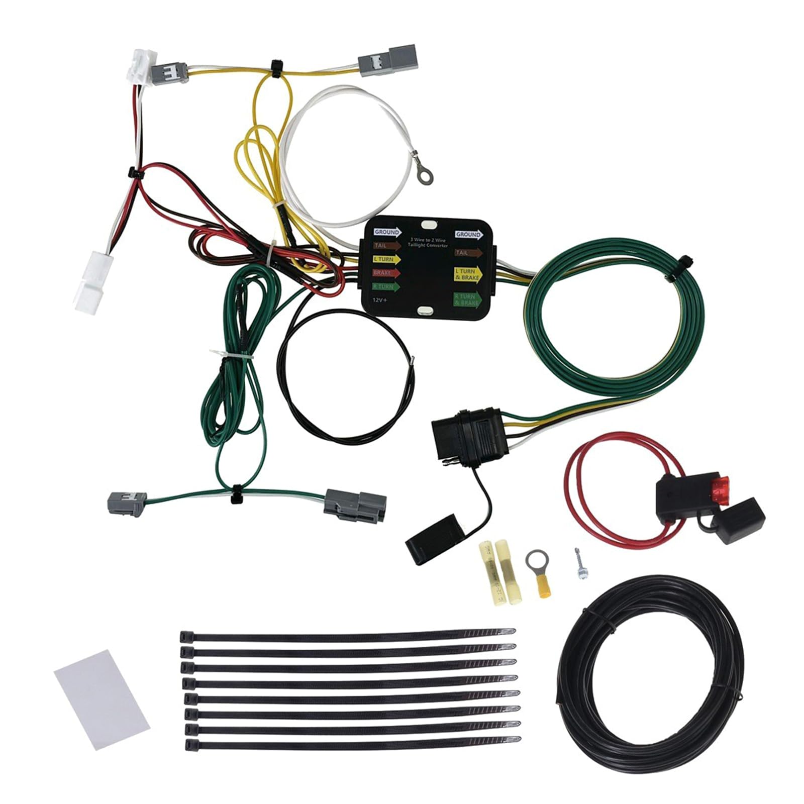 Adaptador de conector de arnés de cableado de remolque de 4 pines para modelos 2011-2014 Materiales ABS Fácil instalación 56120 118515 40695 Arnés de cableado de remolque fronterizo