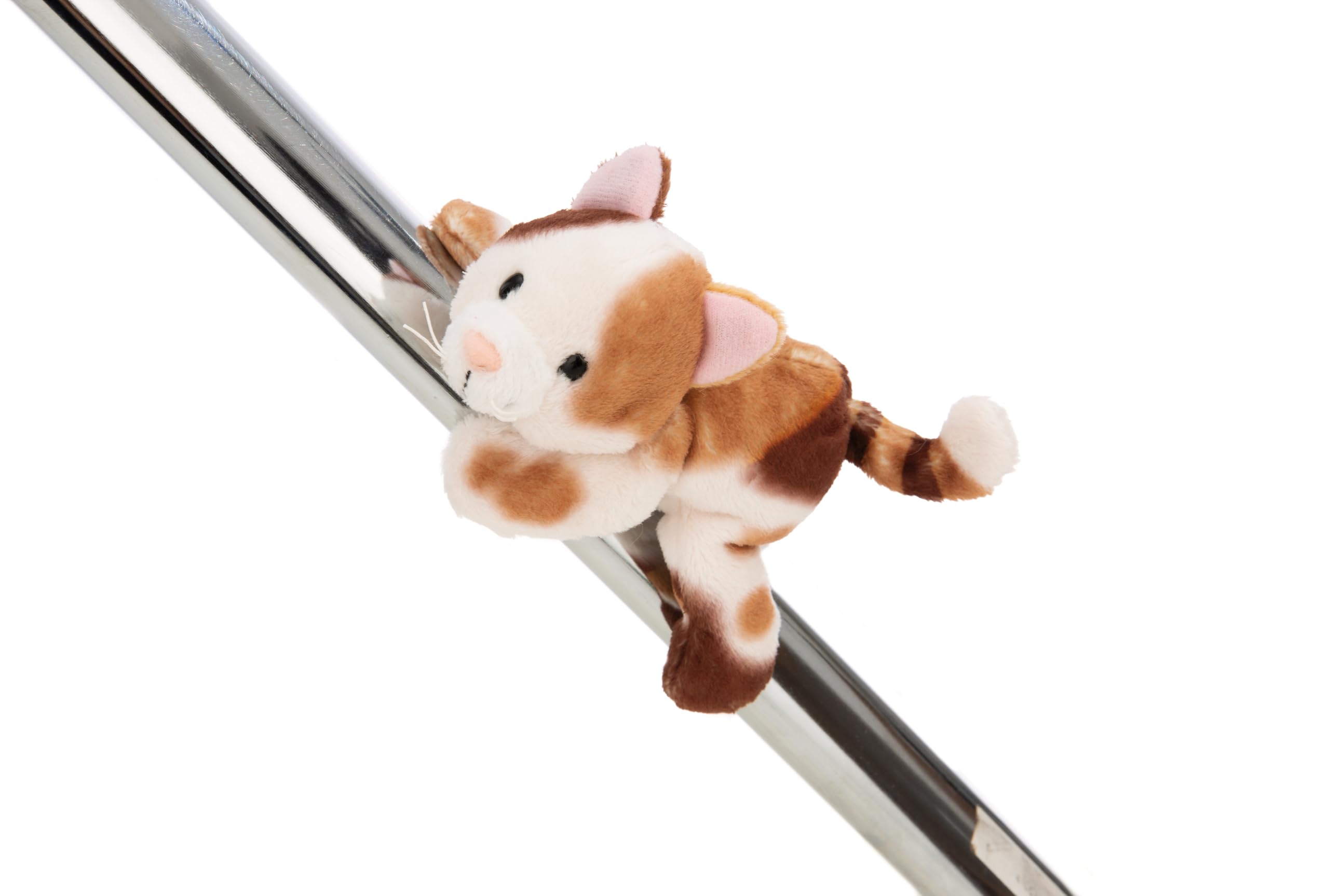 NICI MagNICI Lucky Cat 12 cm, Brown, Cuddly Toy with Magnet, Plush Toy, Sticks to Metal Surfaces, Magnetic Boards and Bag Handles, Travel Companion, Great Gift Idea, 62135