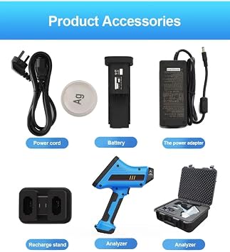 Handheld XRF Analyzer, High-Precision 25 Element Detection, Portable Precious Metal & Industrial Material Tester, Fast & Non-Destructive Analysis, 50KV/200uA X-Ray Fluorescence