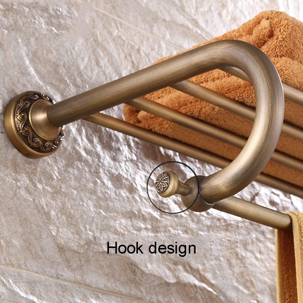 Towel Rack, Bathroom Towel Rack Wall Mounted Towel Rack, Antique Bath Towel Rack, Copper Towel Rack, European Retro Toilet Rack, Bathroom Hardware D