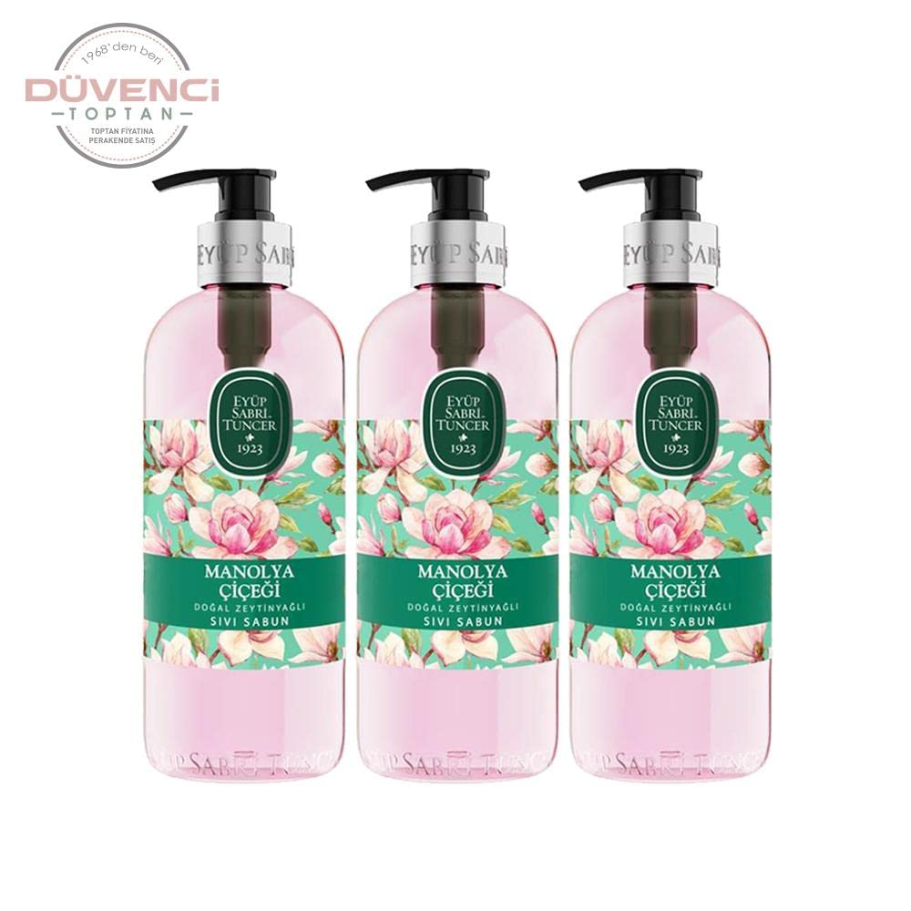 Eyüp Sabri Tuncer Doğal Zeytinyağlı Sıvı Sabun Manolya Çiçeği 500 ML x 3 Adet