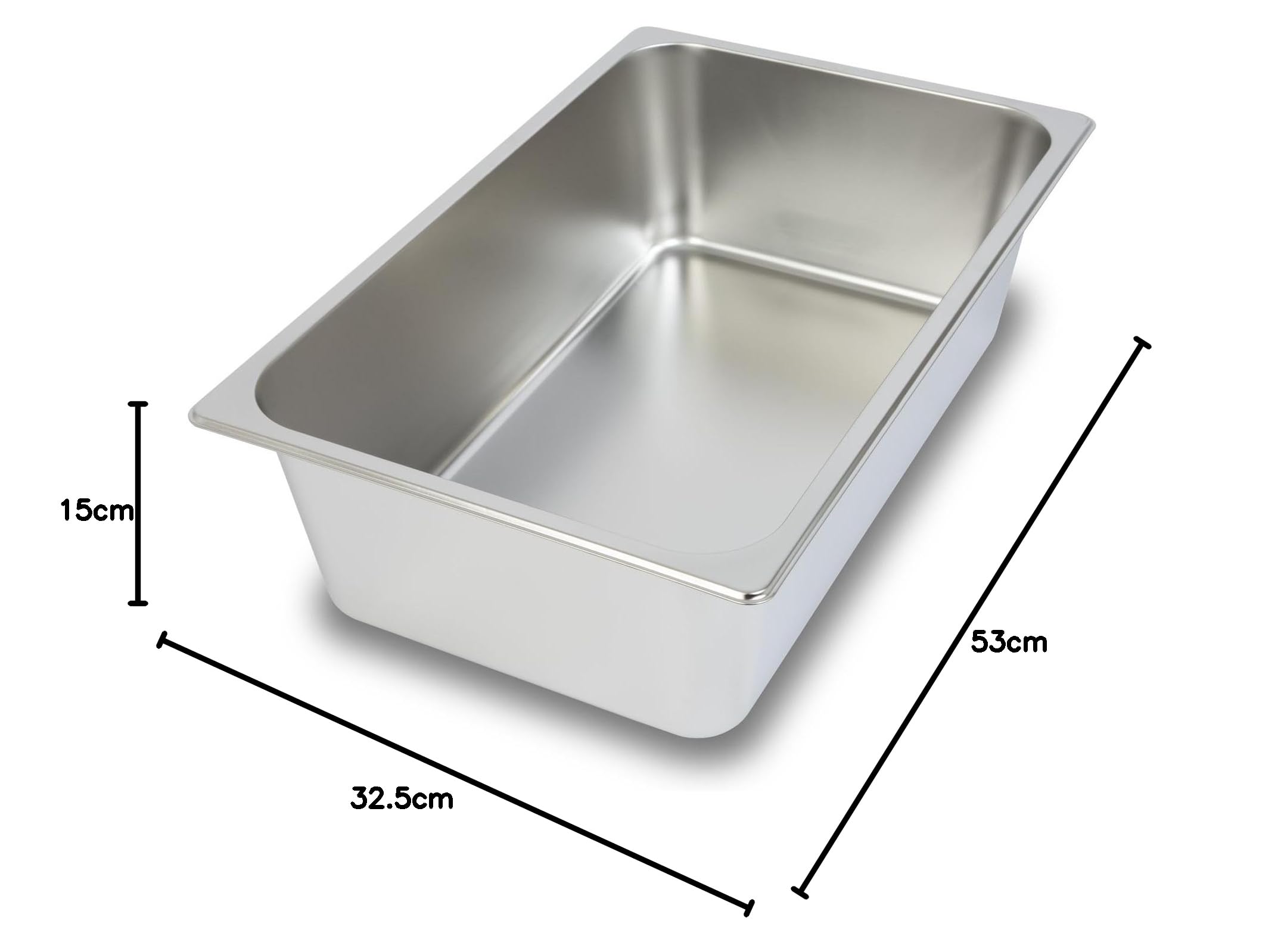 VERTES Recipiente GN 1/1 Gastro Norm Gastronorm (Acero inoxidable, 150 mm de profundidad, higiénico, inoxidable, resistente a los arañazos, resistente a temperaturas de -40° a +300°C, para baño maría)