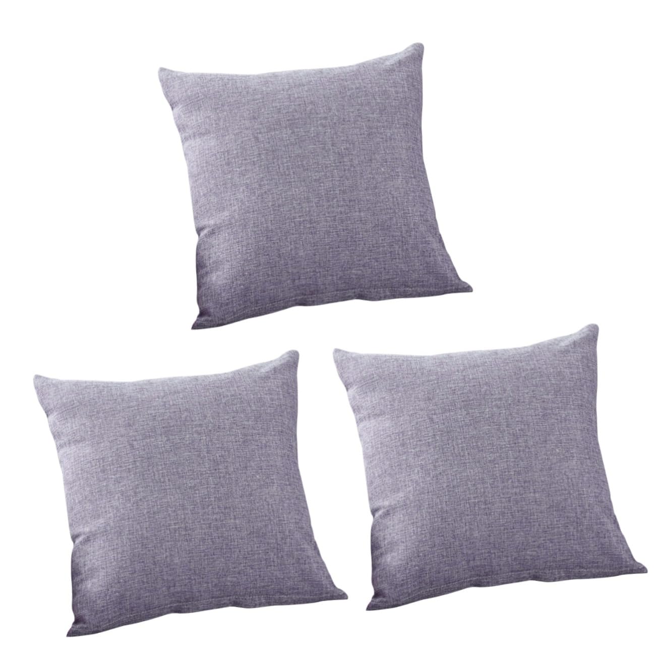Housses de coussin en lin gris 50x50 cm de qualité supérieure pour lit et sofa