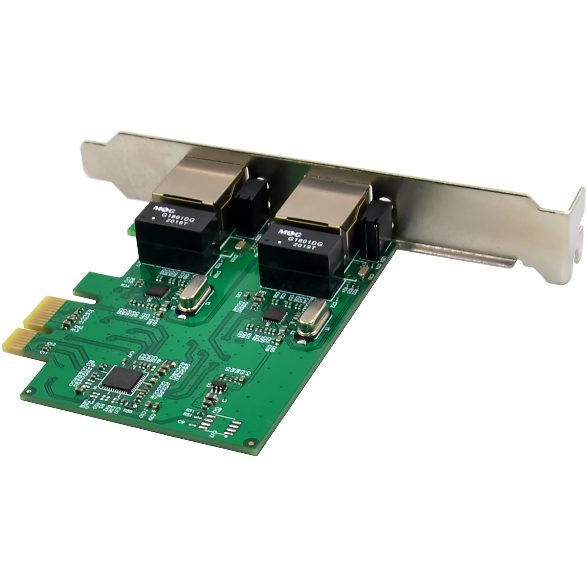 InLine Scheda di rete Dual Gigabit con 2 x RJ45, PCIe x1, con slot a basso profilo, VLAN, frame jumbo, risparmio energetico, 51128 K