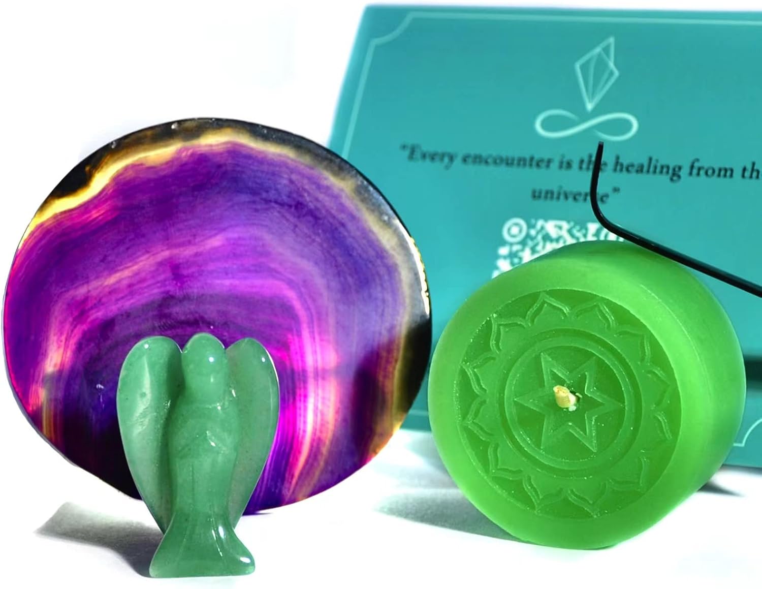 Healing by Han Healing Stone & Chakra Candles Set Heart