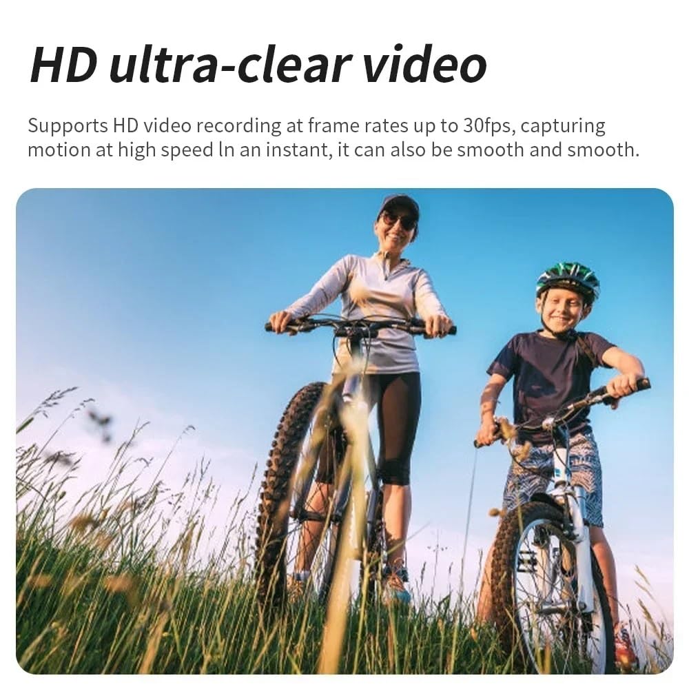 Kamera sportowa, Kamera sportowa 4K Pocket Action Camera 270° Obrotowa Mini kamera sportowa Wodoodporna obudowa Podróż Rower Kierowca Rejestrator,do jazdy na rowerze, motocyklu