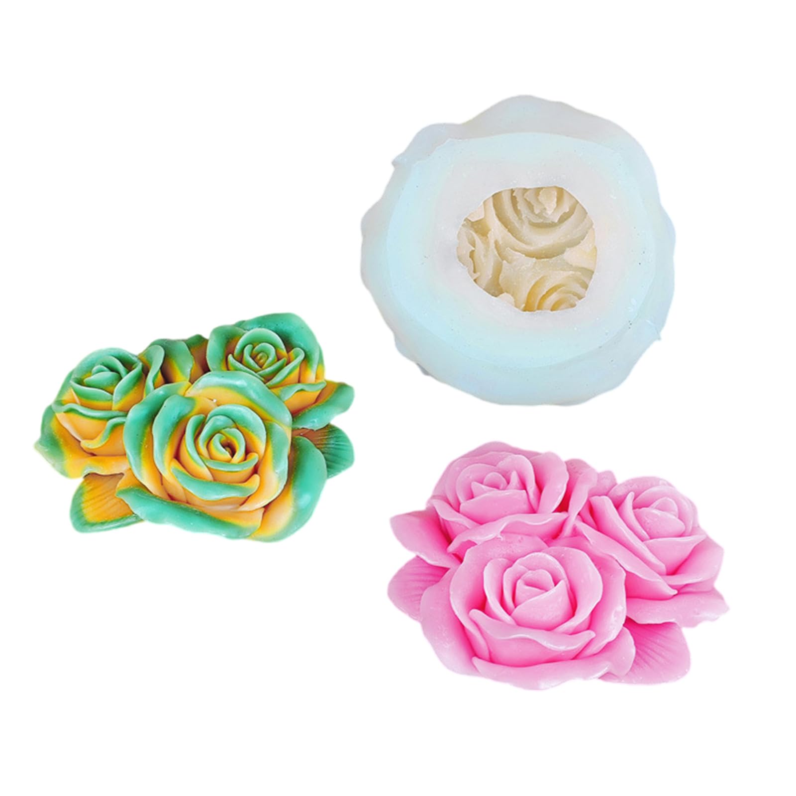 Stampo in silicone a forma di fiore Stampi per artigianato in silicone Stampi per sapone fatto a mano Stampi per decorazioni per la casa Stampi in silicone Texture riutilizzabile