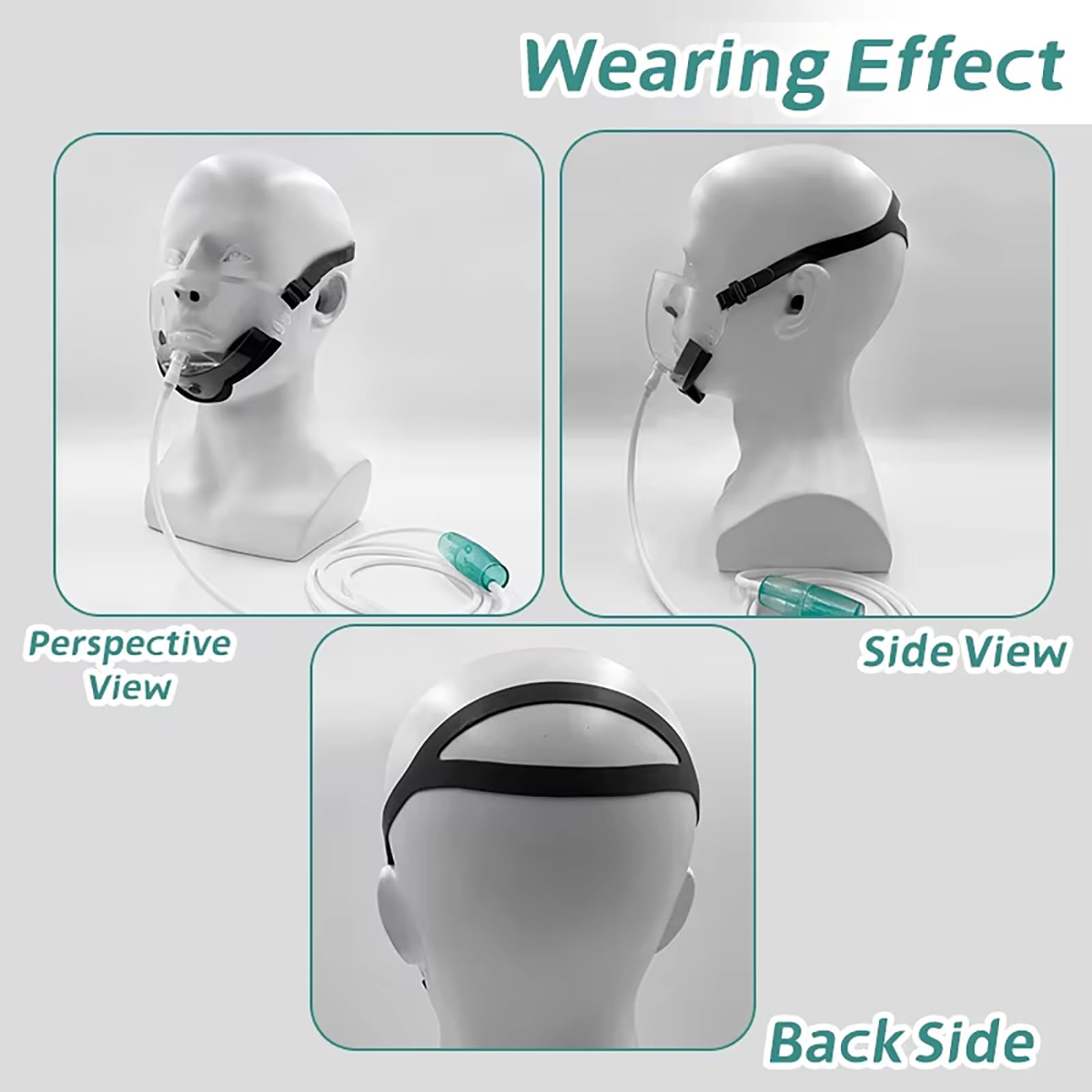 Máscara facial de inhalación de hidrógeno para terapia de gas H2, máscara de respiración ajustable para el cuidado de la piel facial y bienestar respiratorio