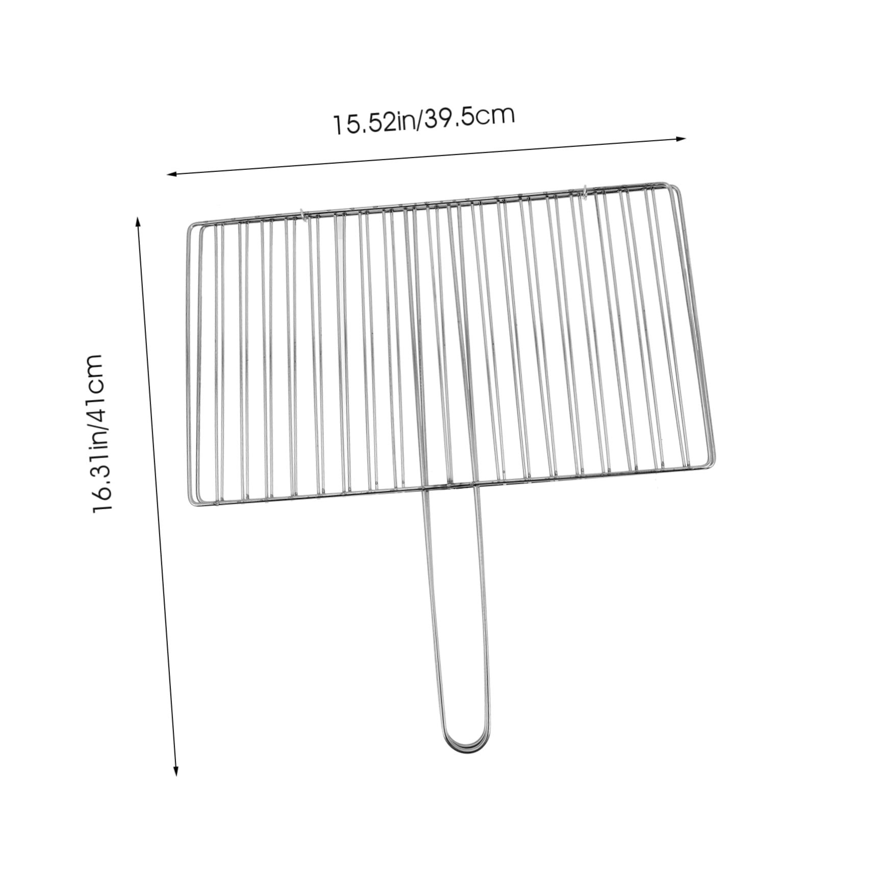 HEMOTON Stainless Steel Grilling Baskets Barbecue Grill Rack Mesh Fish Grill Rack Easy to Clean