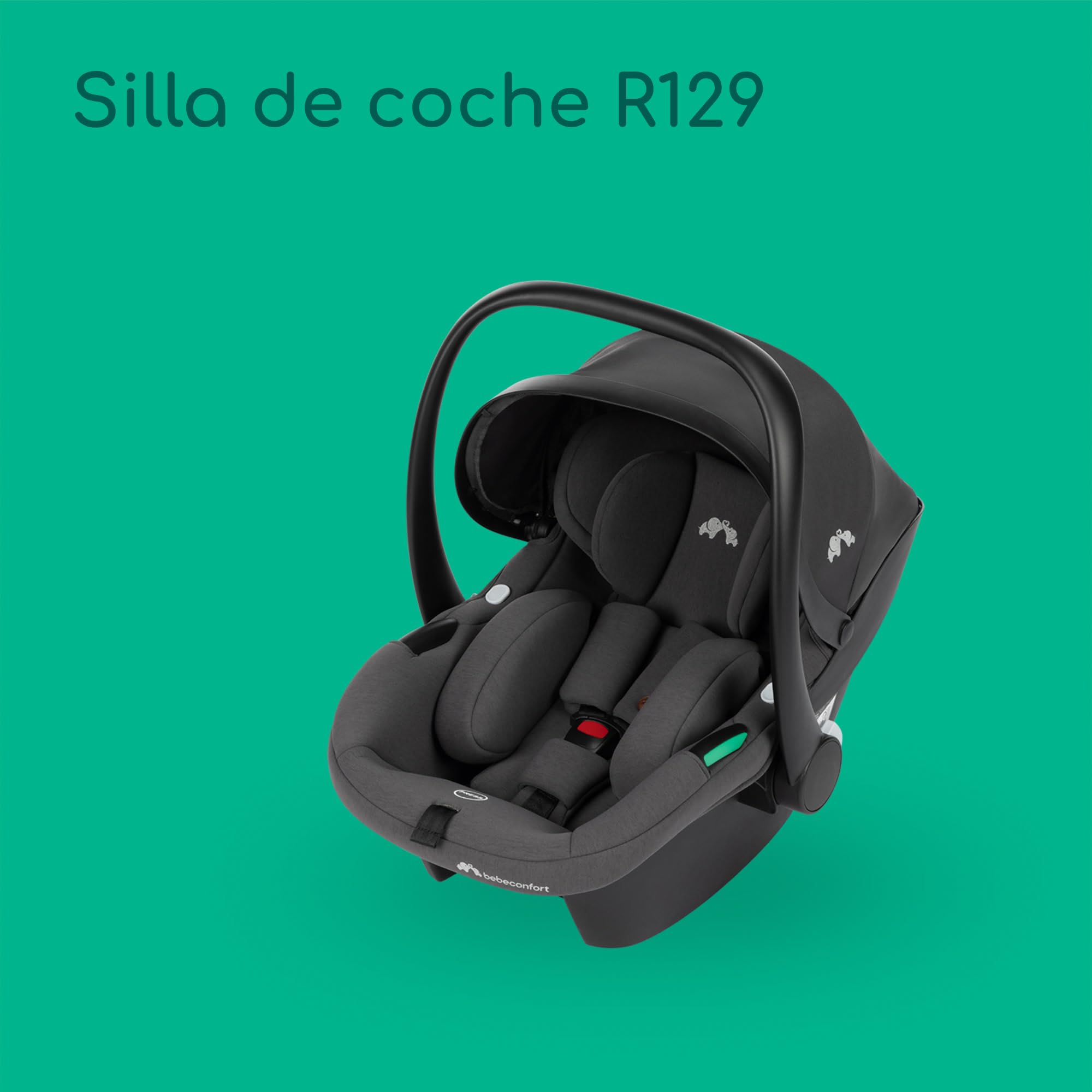 Bebeconfort Luvia Trio, Carrito bebé 3 en 1, 0-4 Años (0-22 kg), Cochecito, Silla coche, Capazo, Cierre Inteligente, Manillar Ajustable, Absorción de Impactos en Ruedas, Mineral Graphite