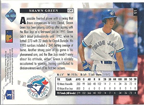 Amazon.com: SHAWN GREEN ROOKIE CARD - 1994 UPPER DECK STAR
