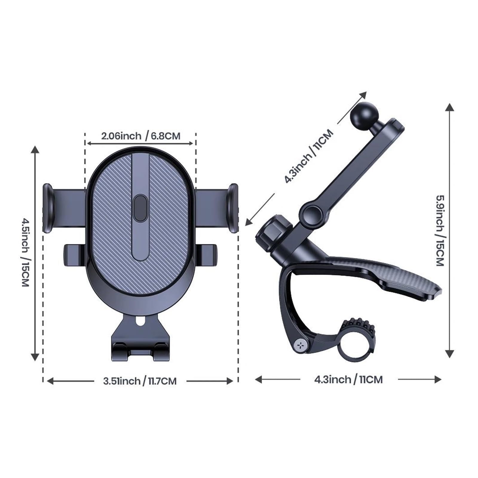Porta Cellulare Auto Supporto universale per cruscotto auto, con rotazione a 360 gradi, per telefoni da 4 a 7 pollici.