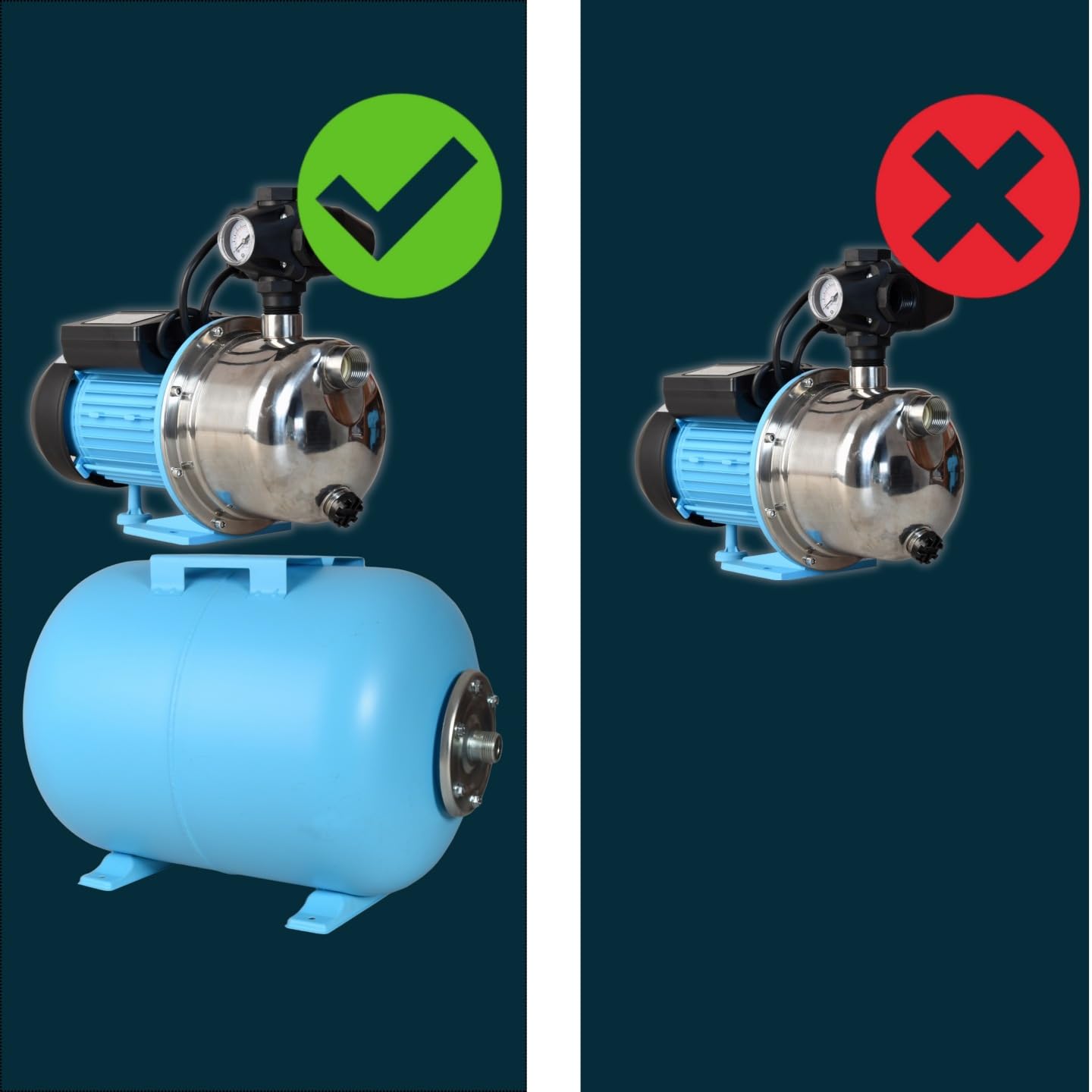 Pompa Hydroforowa JX 1100 (1100 W, 3600 l/h, max. podnoszenie 50 m) do Wody Nawadniania Ogrodu Z ZINTEGROWANYM OSPRZĘTEM