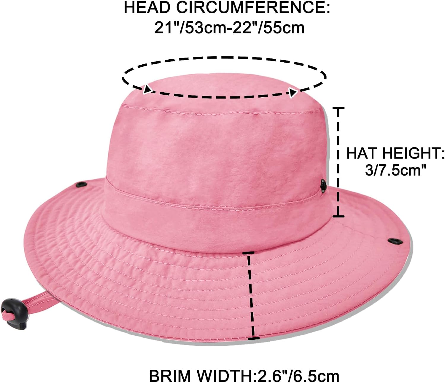 Outdoor Kids Sun Hat UPF 50+ Quick Dry Foldable Bucket Hat Lightweight Adjustable Fishing Safari Hat for Girls and Boys