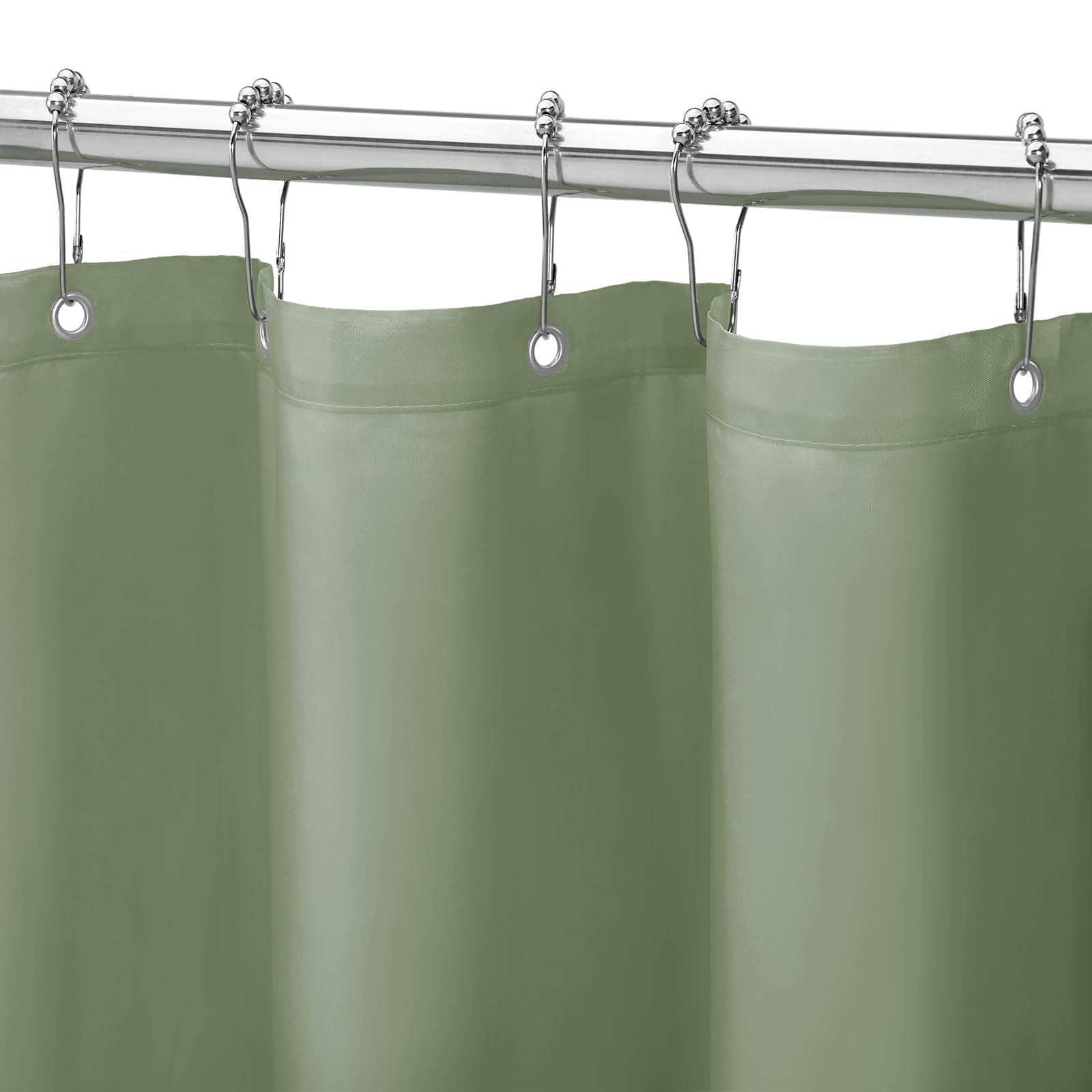 Amazon.com: Gibelle Sage Green Fabric Shower Curtain or Liner, 72x72 ...