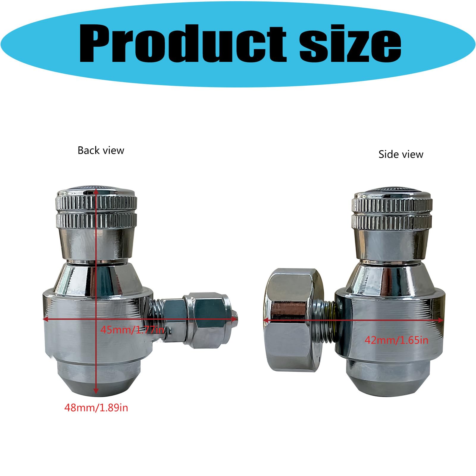 Regulador de flujo de CO2 de acero inoxidable 3/8-24UNF / 1/2-20UNF adaptador de rosca para cartuchos de 16G/33G Regulador de control de flujos finos