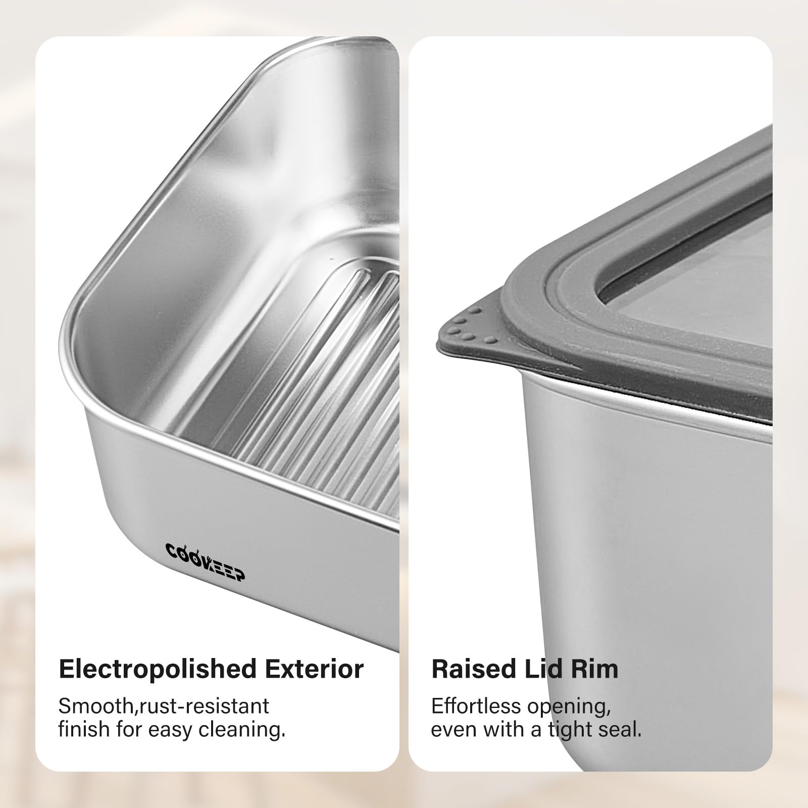 Amazon.com: cookeep 44 fl oz/1300ml Stainless Steel Food