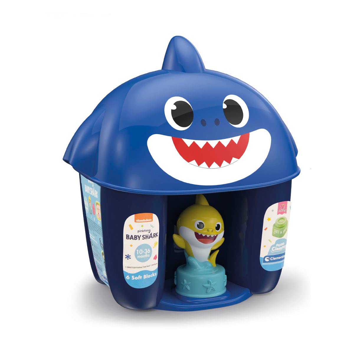 Clementoni 17425 Soft Shark Clemmy Bucket For Babies And Toddlers, Ages 10 Months Plus