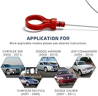 Vista 5 de Varilla medidora de transmisión con instrucciones para herramienta de nivel de fluido Dodge Jeep con marcas de fácil lectura OE # 917-327 8863B