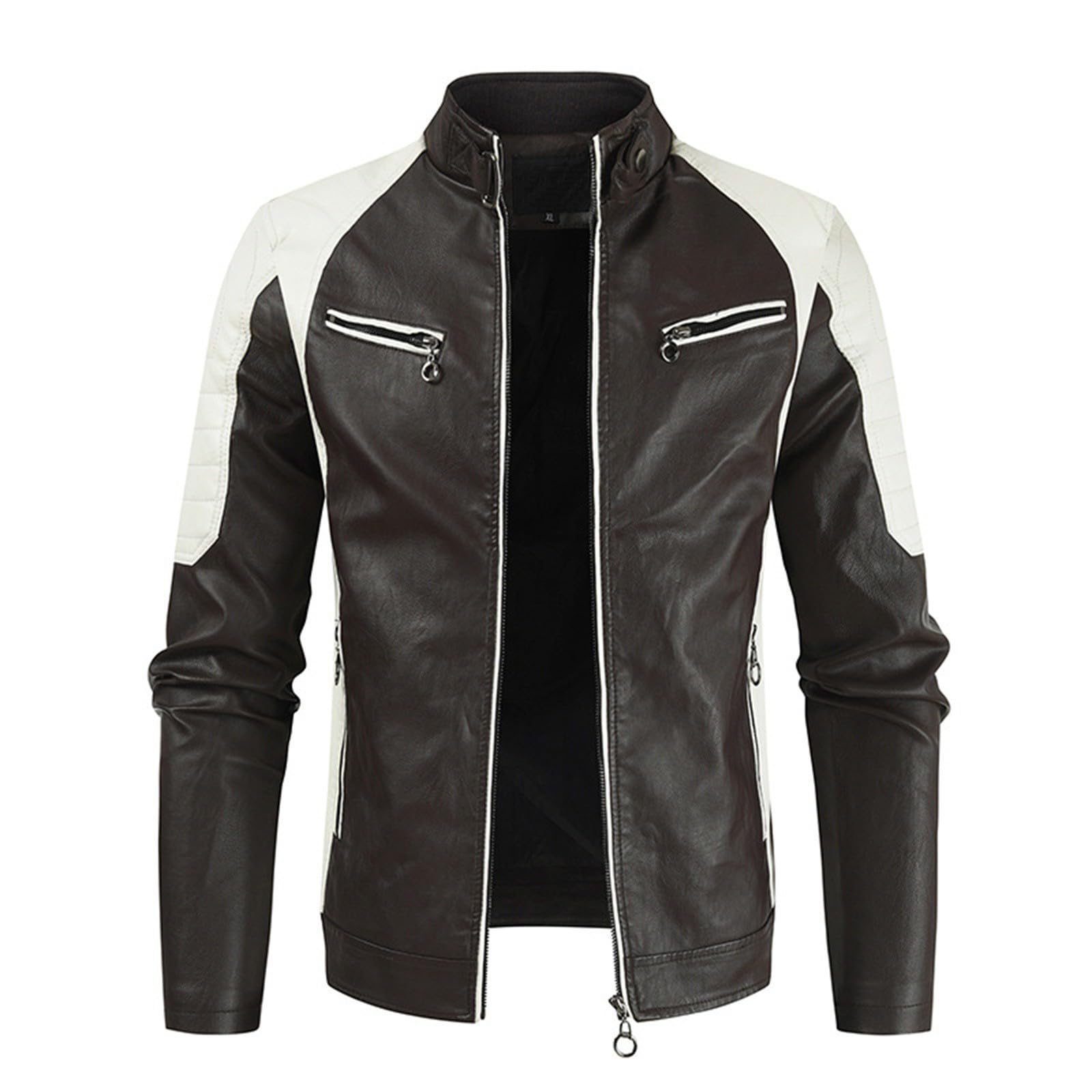 Czerwony i czarny thriller, kostium na Halloween, kurtka motocyklowa dla mężczyzn, skórzana odzież wierzchnia, stylowa retro fantazyjna sukienka unisex, anorak, skóra syntetyczna PU