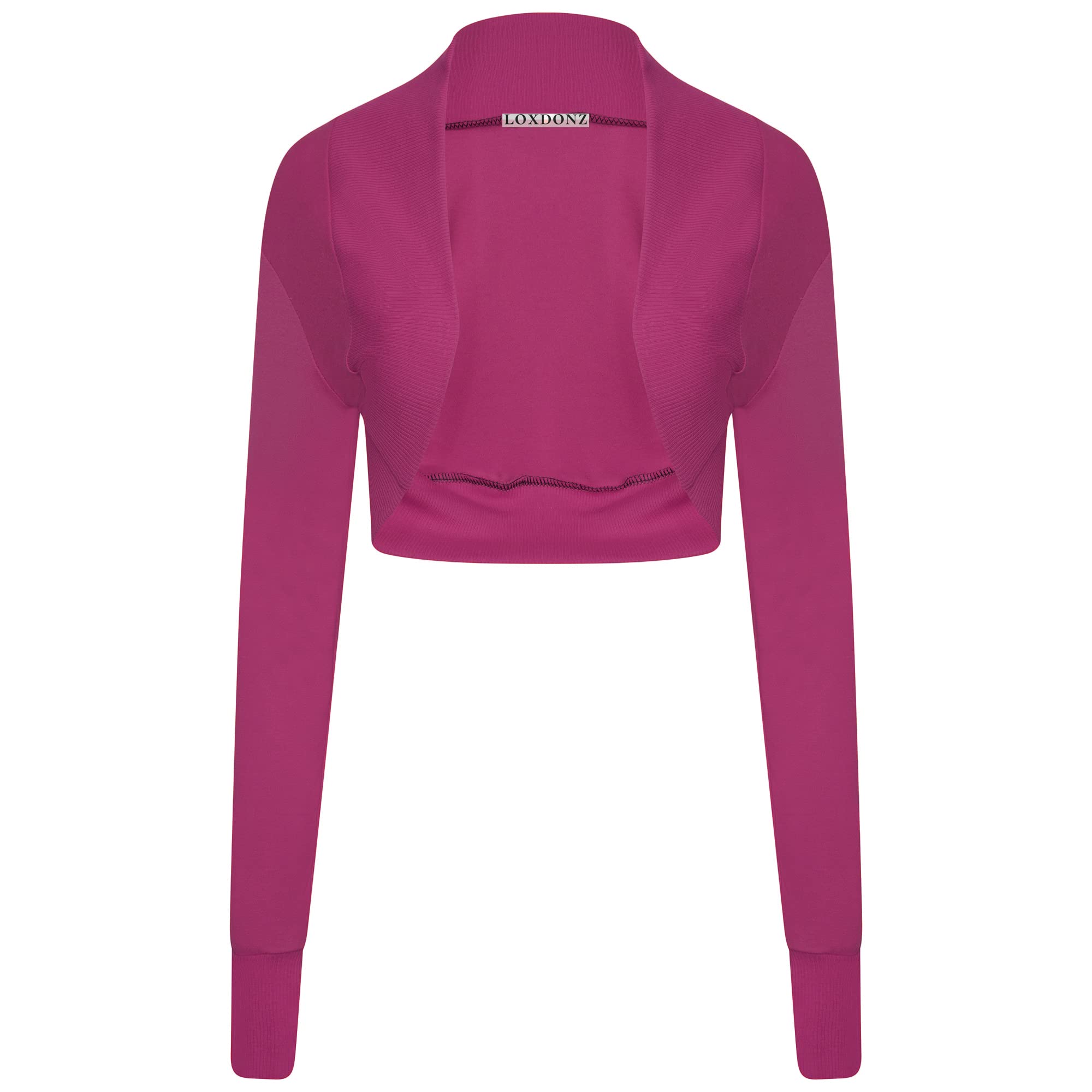 Loxdonz Girls Long Sleeve Bolero Cardigan Shrug Kids Open Front Bolero Shrugs Crop Top