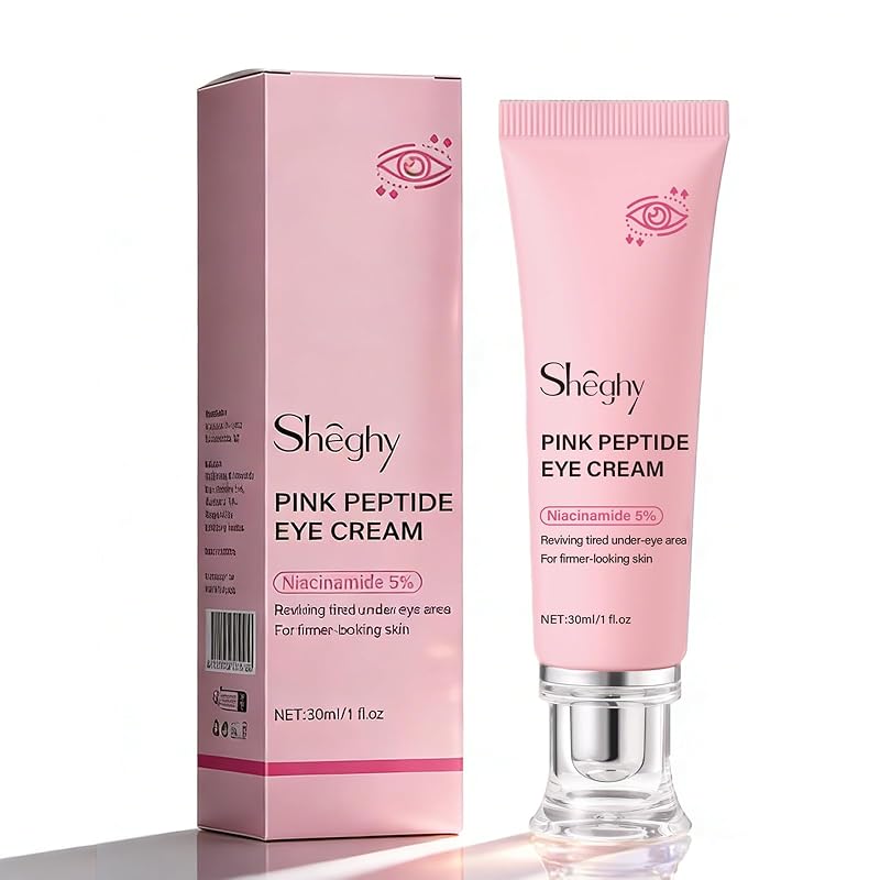 Creme sérum para a região dos olhos Sheghy com PDRN e peptídeos rosados, 30 mL