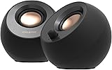 CREATIVE Pebble V3 Minimalistic 2.0 Desktop Speakers with USB Audio, Clear Dialog Enhancement, Bluetooth 5.0, 8W RMS with 16W Peak Power (Black) - 5
