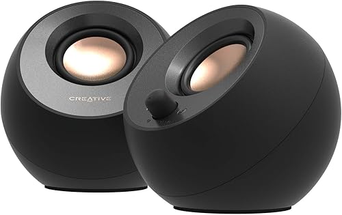 CREATIVE Pebble V3 Minimalistic 2.0 Desktop Speakers with USB Audio, Clear Dialog Enhancement, Bluetooth 5.0, 8W RMS with 16W Peak Power (Black) - 5